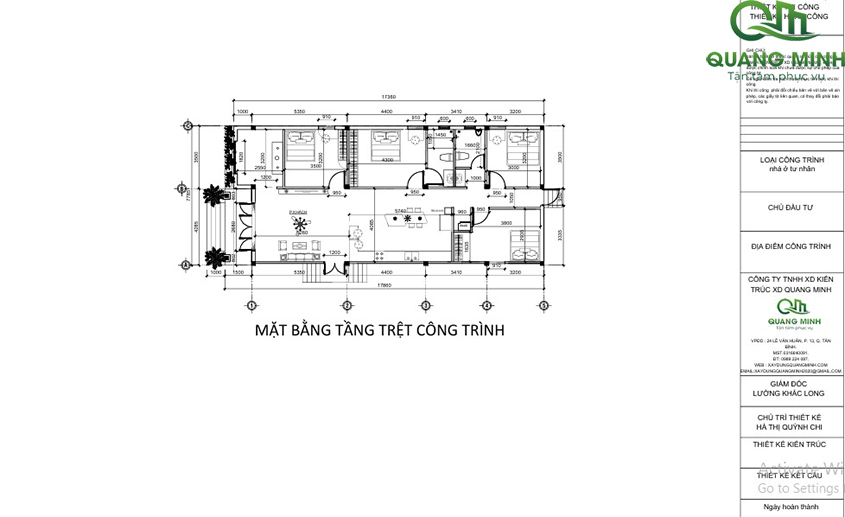 Mặt bằng tầng trệt