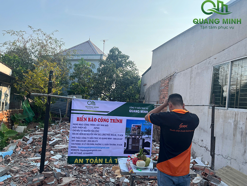 Cúng động thổ xây nhà trọn gói 2 tầng tại nhà bè