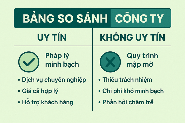 So sánh công ty xây dựng uy tín và kém uy tín