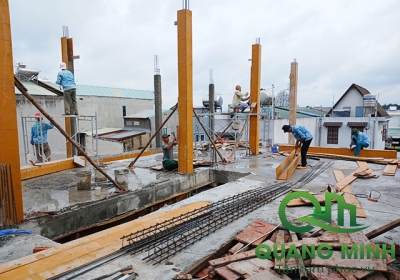Công tác gia công lắp dựng cốt thép và đổ bê tông sàn 1 nhà chị Lâm Đồng Nai